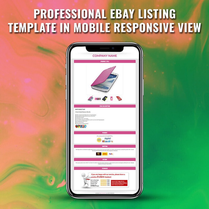 eBay Mobile Responsive Template Auction Listing Professional 2019 Design HTML gallery