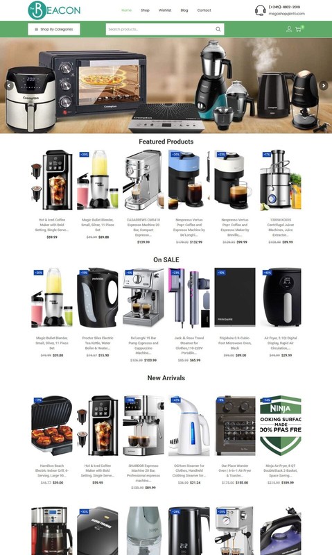 Kitchen Appliances Store - Affiliate / Drop Shipping Website + eCommerce