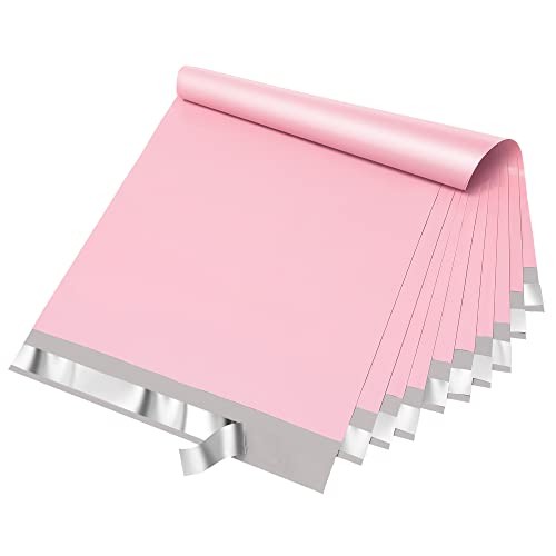 50 Pack Poly Mailers 14.5x19 Shipping Bags Self Seal Waterproof Light Pink gallery