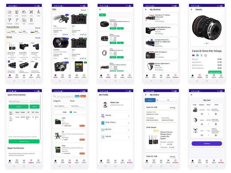 Equipment Rental Mobile app / (Android/iOS)