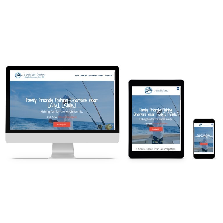 Fishing Charter Customized Business Website *SEE FULL DESCRIPTION*