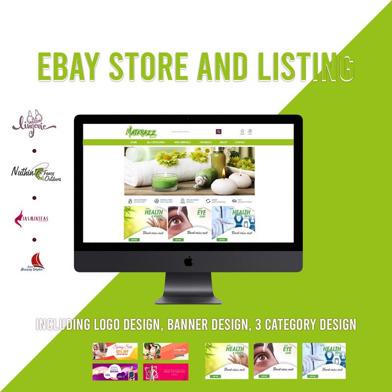 Ebay Listing Template Store Responsive Auction Compliant 2021 Design Html & LOGO gallery