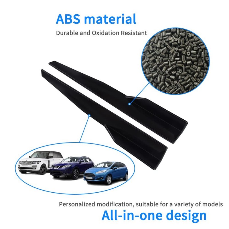 Universal 29.3" Black Side Skirt Rocker Splitter Canard Diffuser Winglet gallery