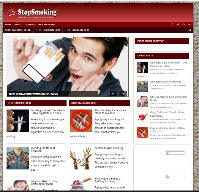 STOP SMOKING Website Business For Sale – Newbie Friendly – Make Money Online