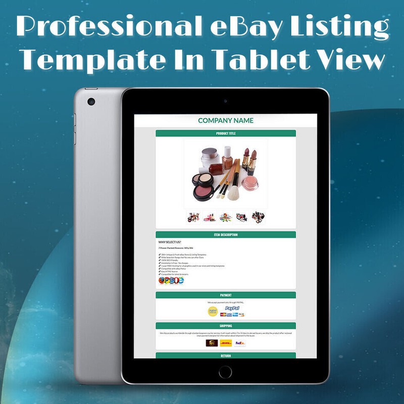 New eBay Mobile Responsive Template Auction Listing Professional HTTPS 2019 gallery