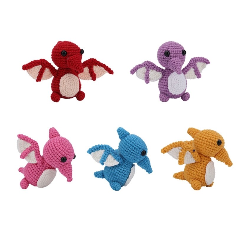 DIY Crochet Kits with Yarn, Crochet Hook, Needle, Knitting Marker, Plastic Eyes