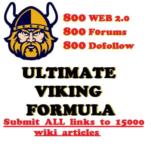 Viking SEO Links,800 Web,800 Forums,800 Dofollow. Submit ALL to 15k Wiki Article