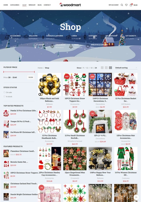 Christmas & New Year Holiday Shop Website, Affiliate / Drop Shipping/ eCommerce gallery