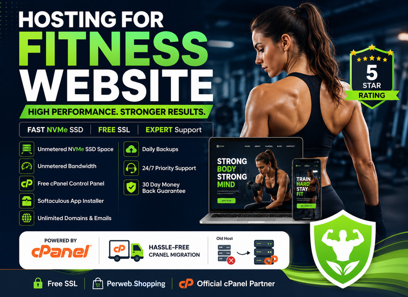 Hosting for Fitness Website – 💪Unlimited SSD SSL, Fast Speed | Just $14.99/Year