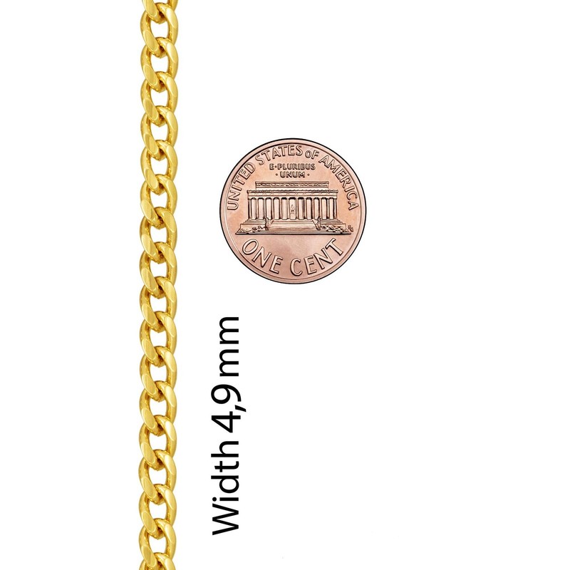 LIFETIME JEWELRY 5mm Cuban Link Chain Necklace for Women and Men 24k Gold Pla... gallery