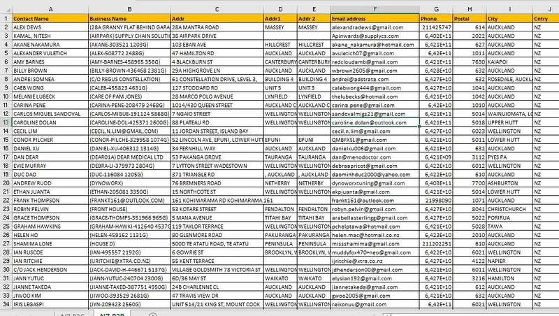 100K NEW ZEALAND Business Email Contacts – B2B Contact leads | Download Excel gallery