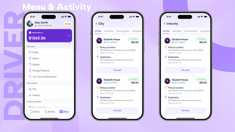 OvaGo – Flutter Complete Ride Sharing Solution App | Android + iOS | Laravel gallery
