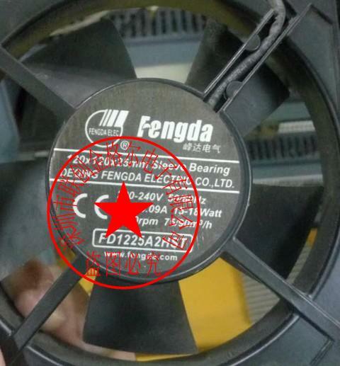 FENGDA FD1225A2HST 220-240V 0.08-0.09A 15-18W aluminum frame cooling fan