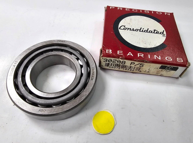 CONSOLIDATED PRECISION BEARING 30208; I.D. 40MM; O.D 80MM; WIDTH 20MM