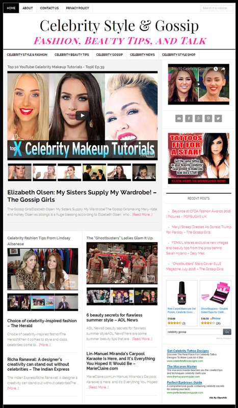 * CELEBRITY GOSSIP & STYLE * blog website business for sale w/ AUTOMATIC CONTENT gallery