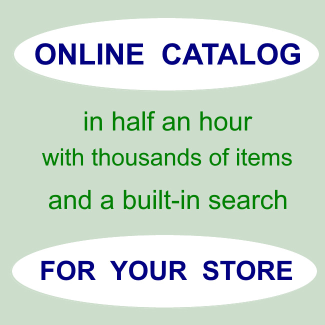 online catalog for your store with thousands of items and a built-in search