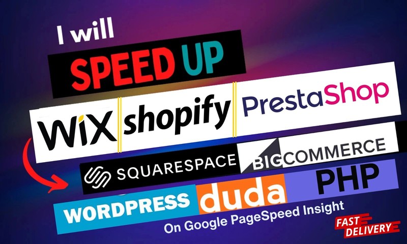 Website Speed Optimization for Wix, Shopify, WordPress, Webflow, prestashop