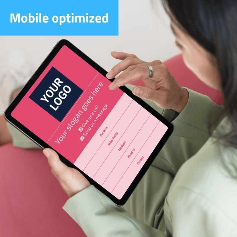 eBay Template - Responsive modern - pink - Mobile Optimized + Editor gallery