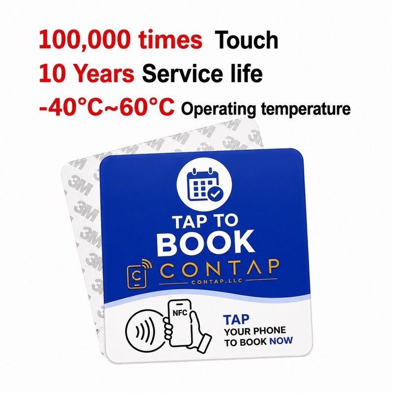 NFC Appointment Booking Sticker | Tap to Book | Works with iPhone & Android