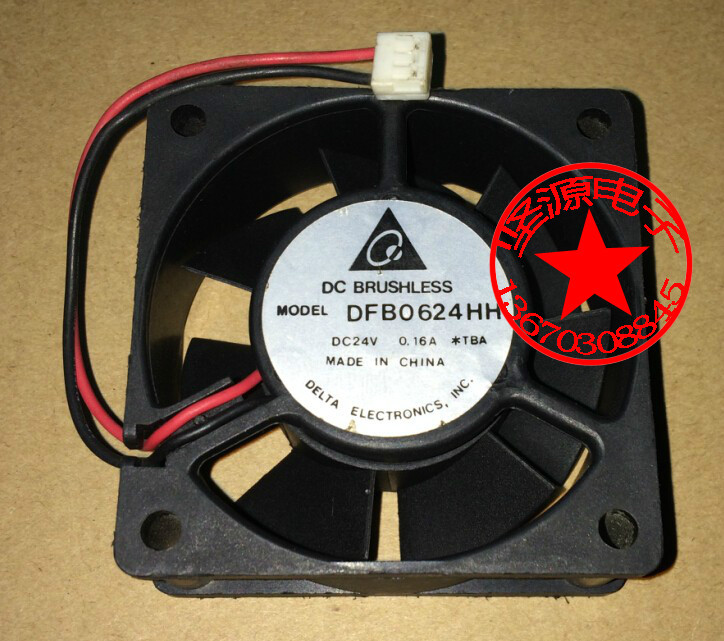 1pc Delta DFB0624HH fan 6025 24V 0.16A 2pin #M2800 QL