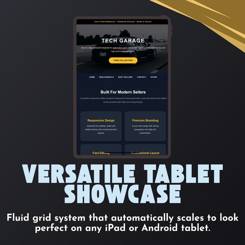 eBay HTML Template Responsive Automotive Tech Electronics Store Design 2026✅ gallery