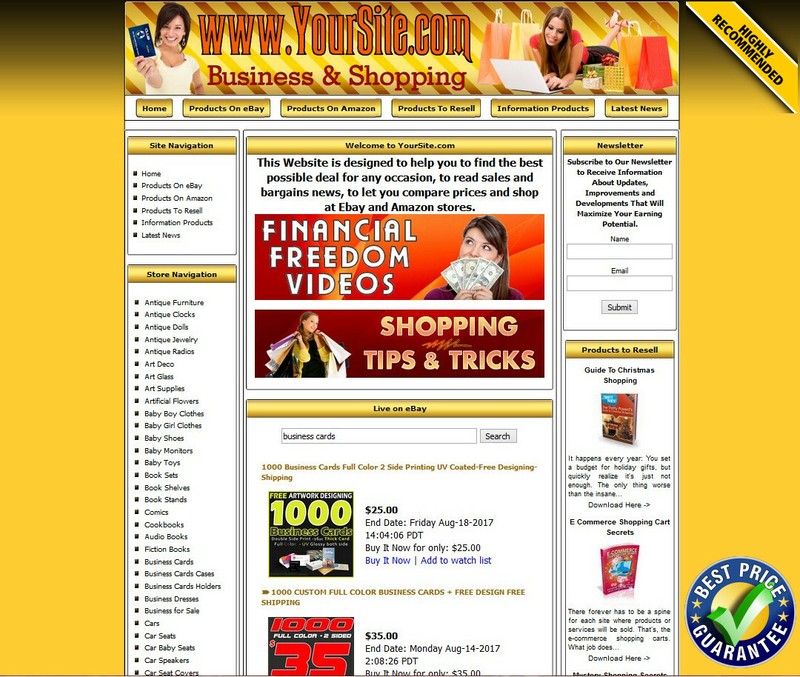 BUSINESS MONEY MAKING STORE Affiliate Website Amazon Store+Google