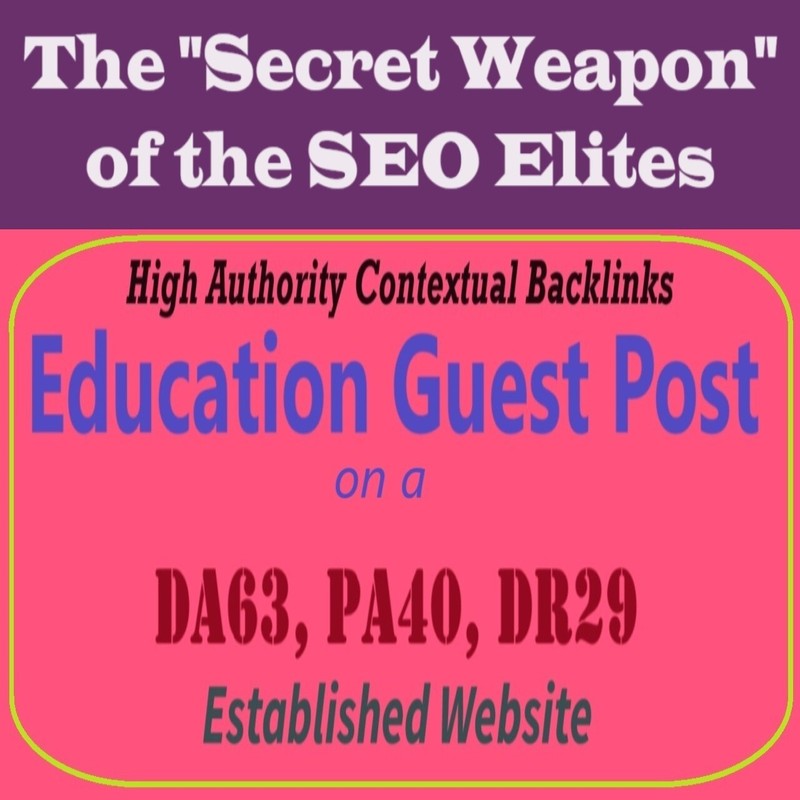 Premium SEO Guest Post on my DA60+ Education Blog with Dofollow backlink