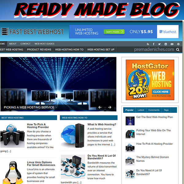 Fast Best Host Niche Blog WordPress Super Alpha Unlimited Resell Hosting Biz Op