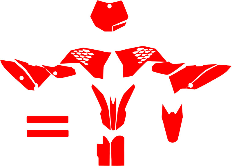 KTM SX 65 2009 2010 2011 2012 2014 2015 plantilla vectorial a escala real 1.1
