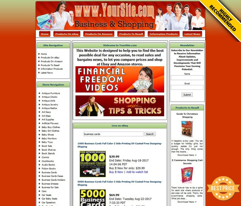 Business Shopping – Website For Sale, Amazon Store, Adsense, Domain.