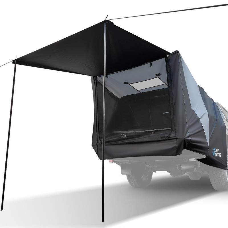 JOYTUTUS Truck Tent with Awning Full-Size Camper Shell
