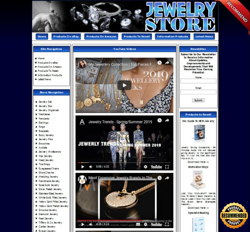 JEWELRY STORE Complete Turnkey Website. Amazon Affiliate Store, Google Adsense