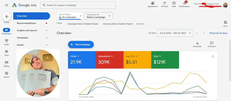 Google Ads (AdWords) Account With $10K Monthly FREE Ads Spend Credit Limit