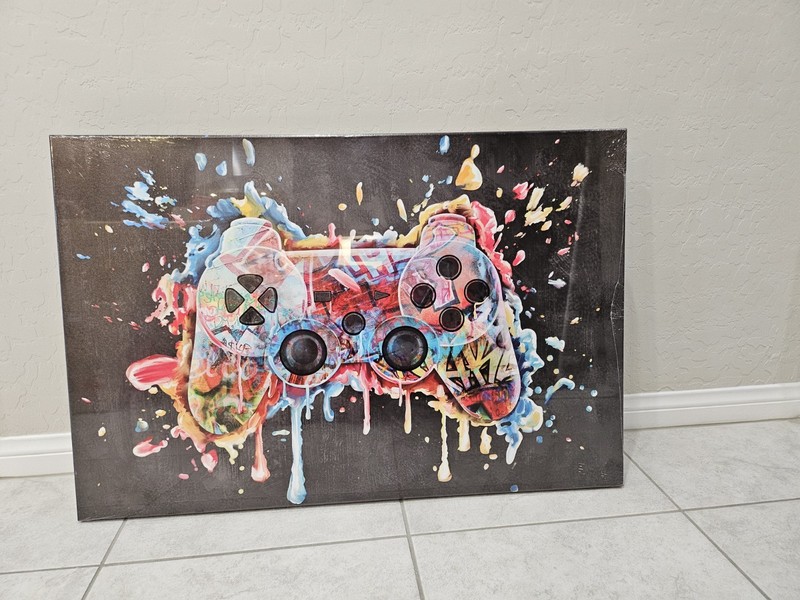 Gamer Wall Decor Painting FRAMED Canvas Print gallery