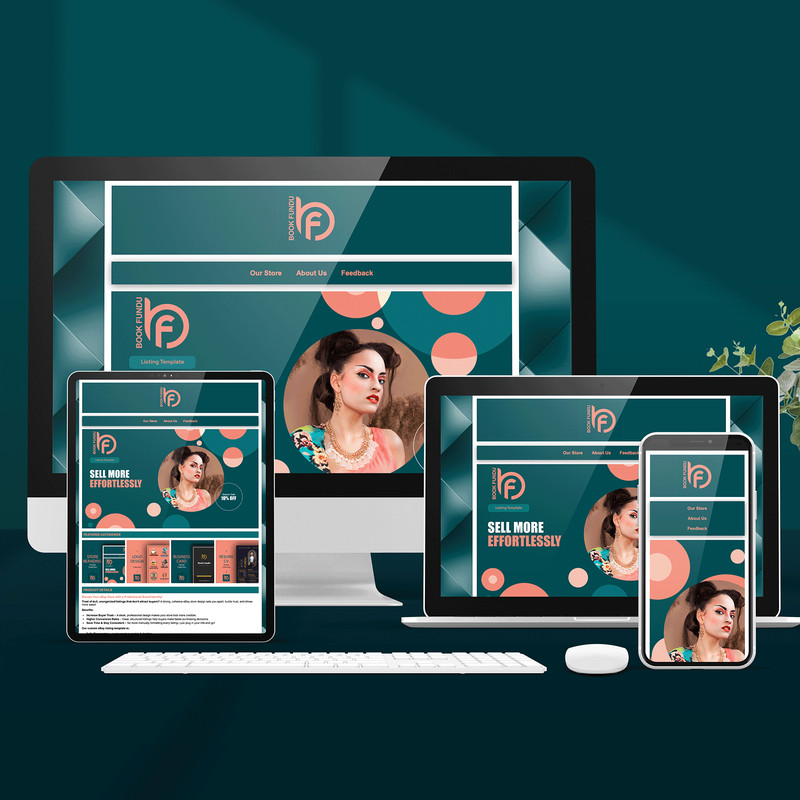Mobile-Optimized Responsive HTML eBay Listing Templates | Custom Header Footer gallery