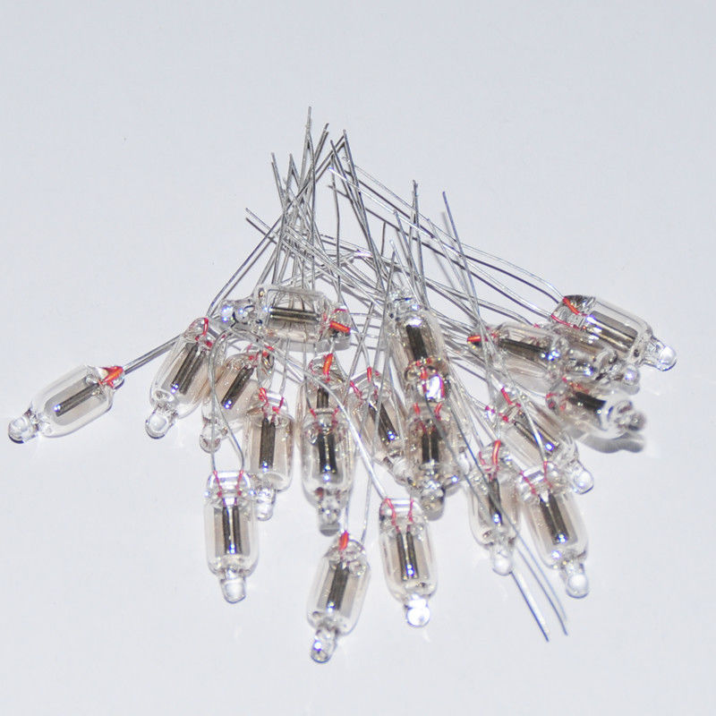 200pcs Red Neon Indicator Sign Bulb 5mm Lamp Red Neon Light #M4425 QL