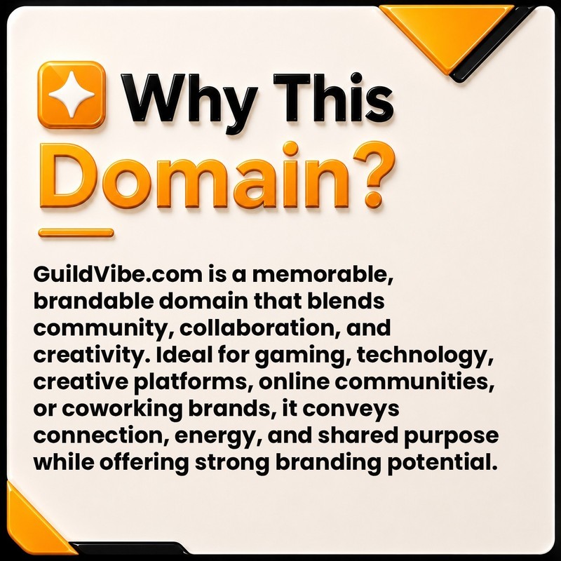 GuildVibe .com Business DOMAIN NAME For Sale. Gaming, Tech, Digital, Brandable. gallery