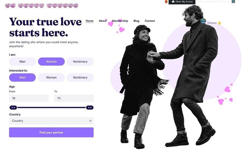 Online Dating Website – (MEMBERSHIP FEES INCOME)