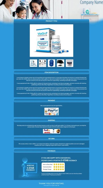 Professional eBay Mobile Responsive eBay Listing Auction Template Templates