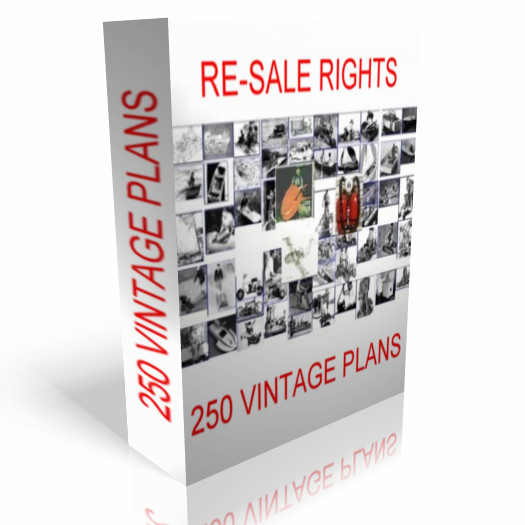 OVER 250 VINTAGE PLANS PROJECTS ALL ON CD WITH FULL RE-SALE RIGHTS