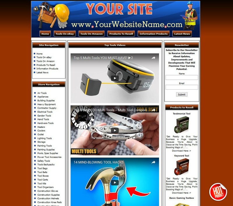 TOOLS STORE Complete, Ready Made Affiliate Website Amazon Store