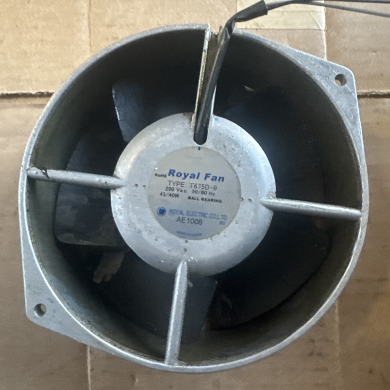 Royal Fan TYPE T675D-9 Aluminum alloy High temperature 200Va.c. 50/60 Hz 43/40W gallery