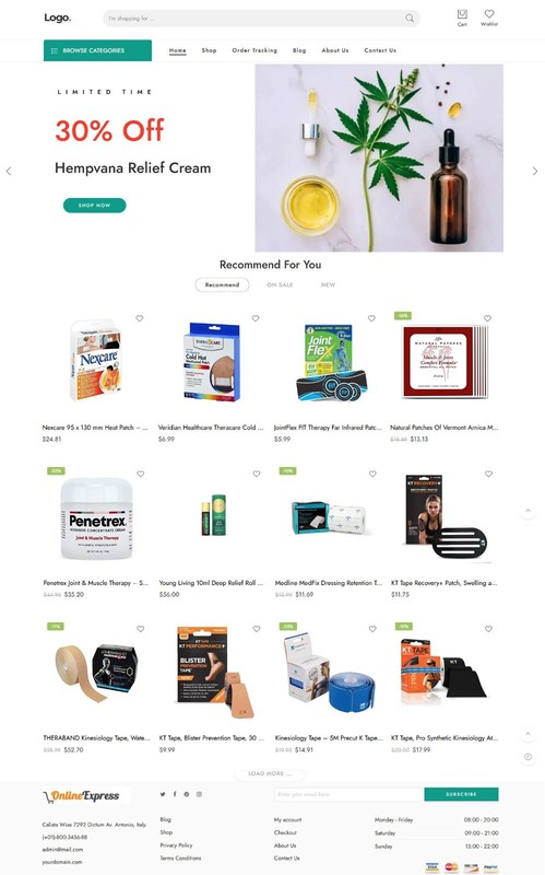 Drop shipping / Affiliate Ecommerce Business Website, Pain Relief Products