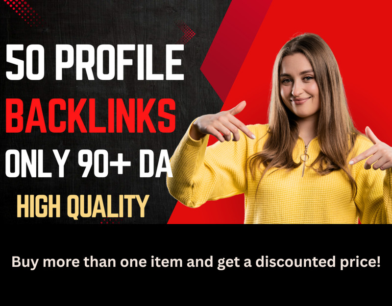 50 High-Quality DA 90+ Profile Backlinks from Authority Sites
