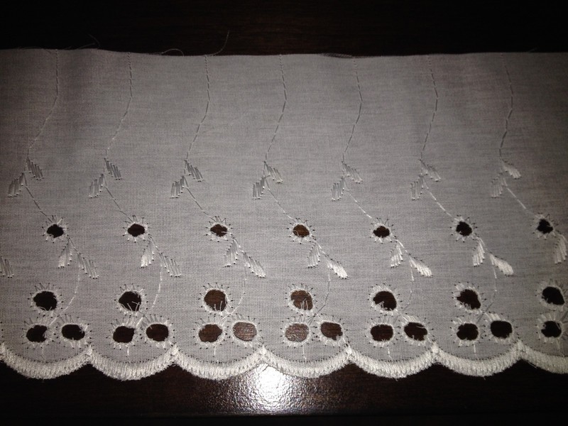 10 yards embroidered eyelet Lace White 4 1/2″ wide Trim Sewing same day ship