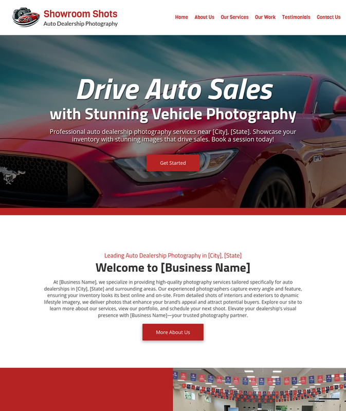 Auto Dealer Photography Customized Business Website *SEE FULL DESCRIPTION*