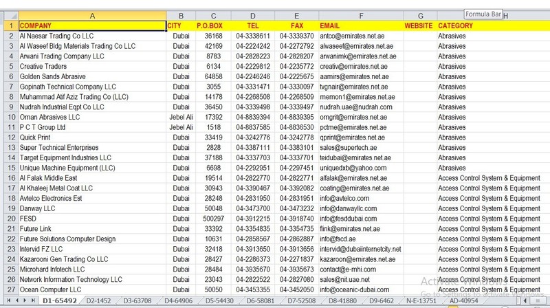 3 millions UAE, DUBAI UAE Mobile Number & Email List Database gallery