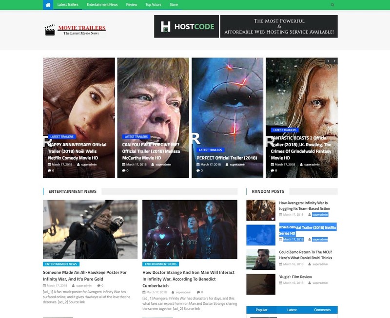 🥇 WordPress Movie Trailer Website Script Autopilot Adsense Online Income