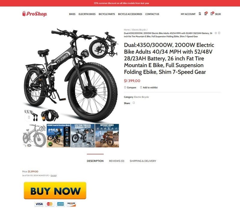 Turnkey Bikes Store Website Affiliate / Dropshipping Website gallery