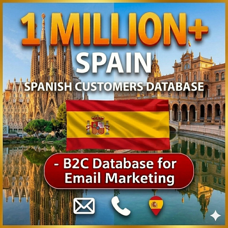 1 Million SPAIN Customers Email Database B2C Contact leads (Digital Download) gallery
